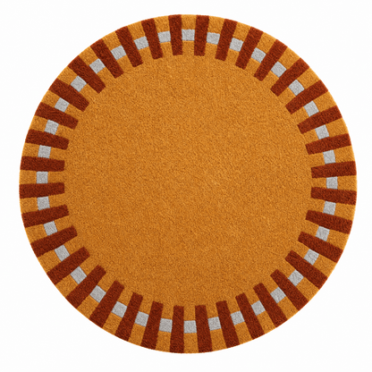Radial Border Round Tufted Rug - FURNIBLE.