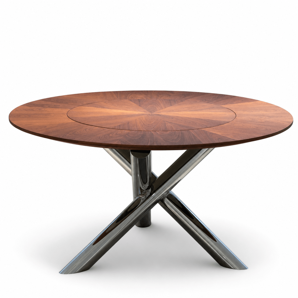 Radial Veneer Dining Table - FURNIBLE.