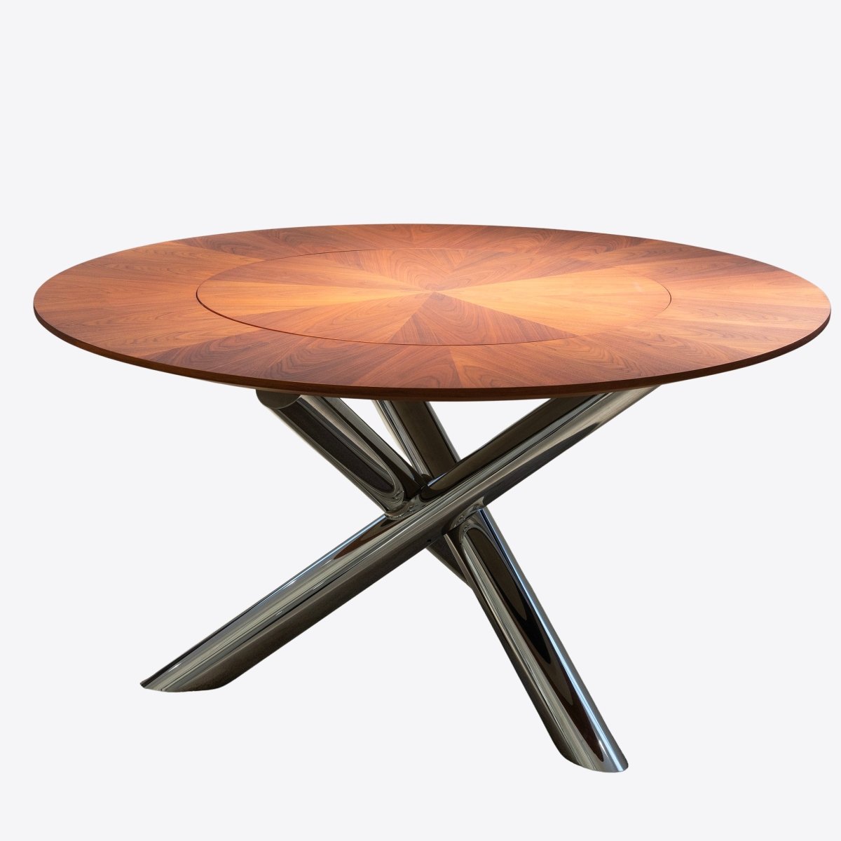 Radial Veneer Dining Table - FURNIBLE.