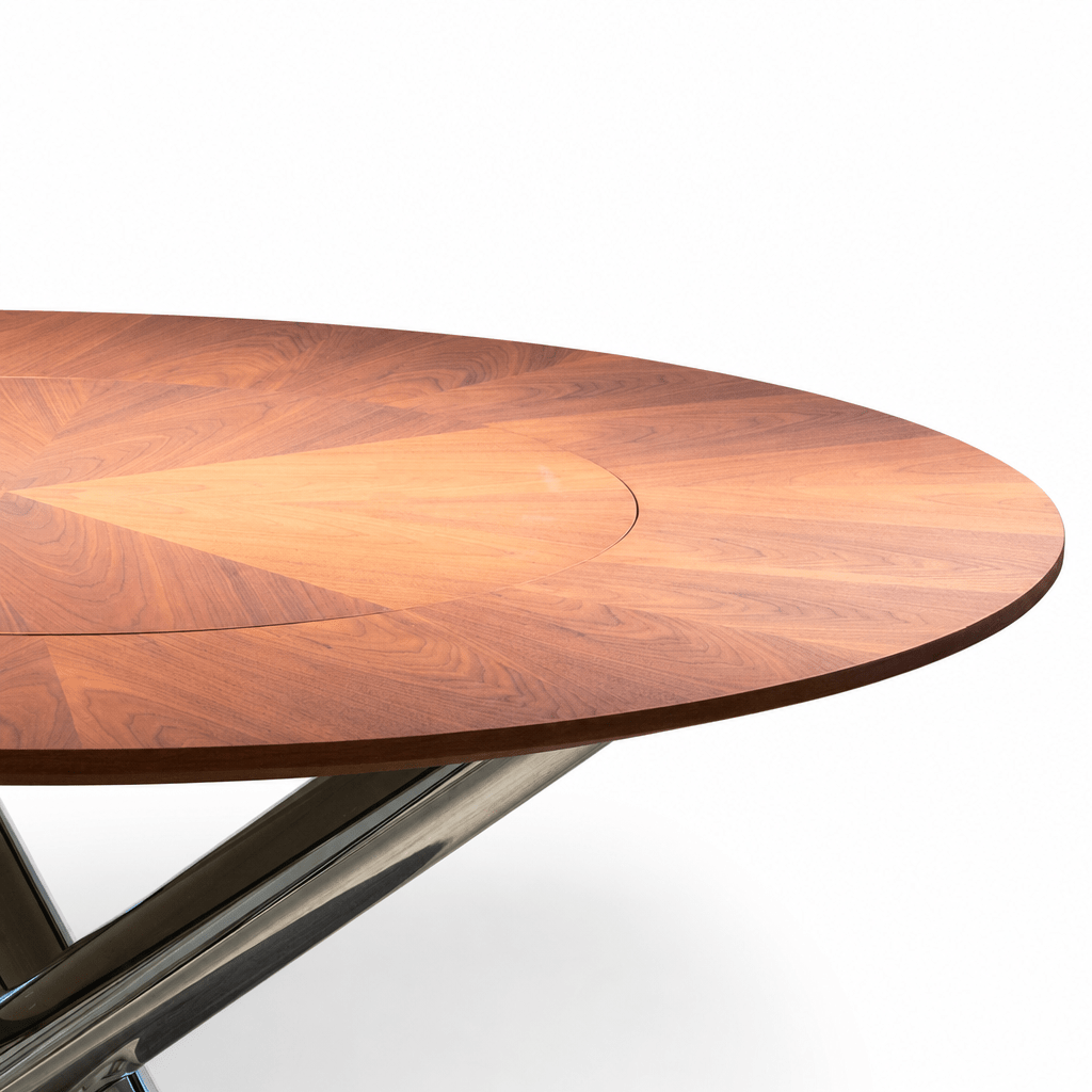 Radial Veneer Dining Table - FURNIBLE.