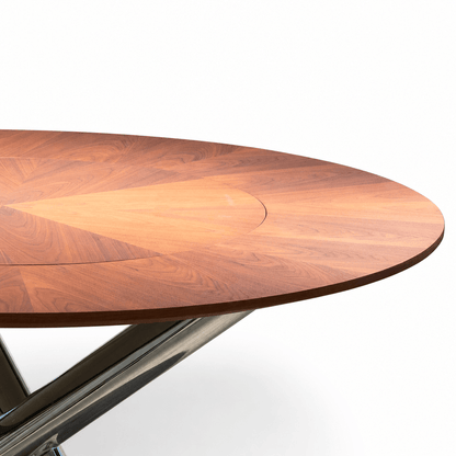 Radial Veneer Dining Table - FURNIBLE.