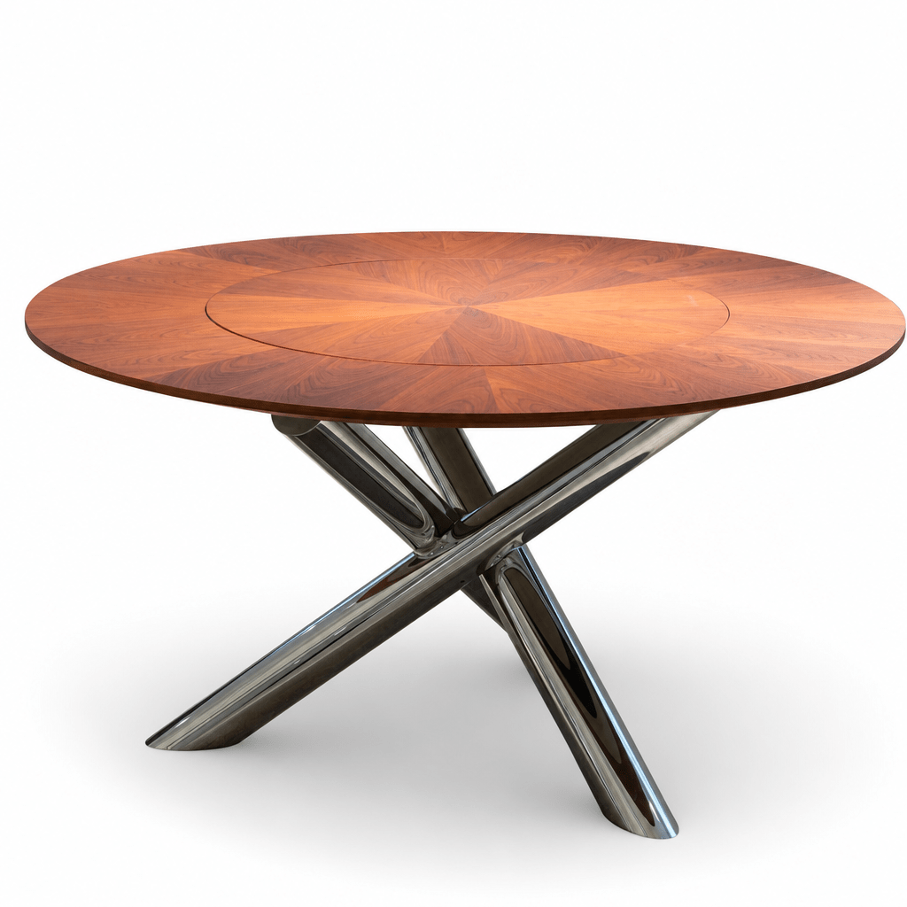 Radial Veneer Dining Table - FURNIBLE.
