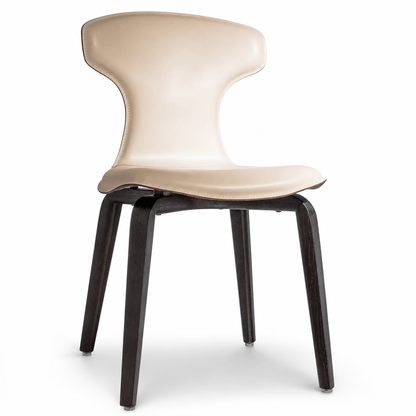 Refined Leather Shell Chair - FURNIBLE.