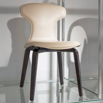 Refined Leather Shell Chair - FURNIBLE.