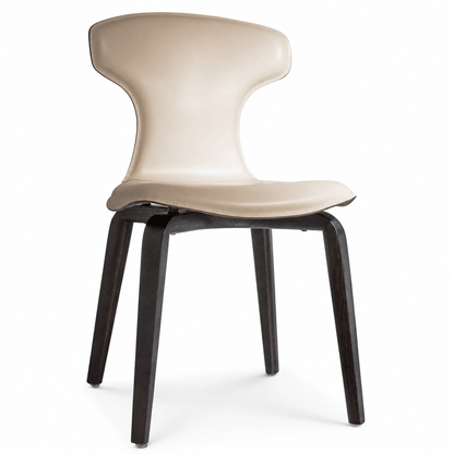 Refined Leather Shell Chair - FURNIBLE.