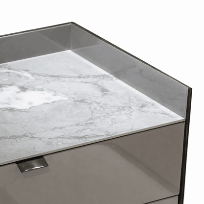 Refined Marble Nightstand - FURNIBLE.