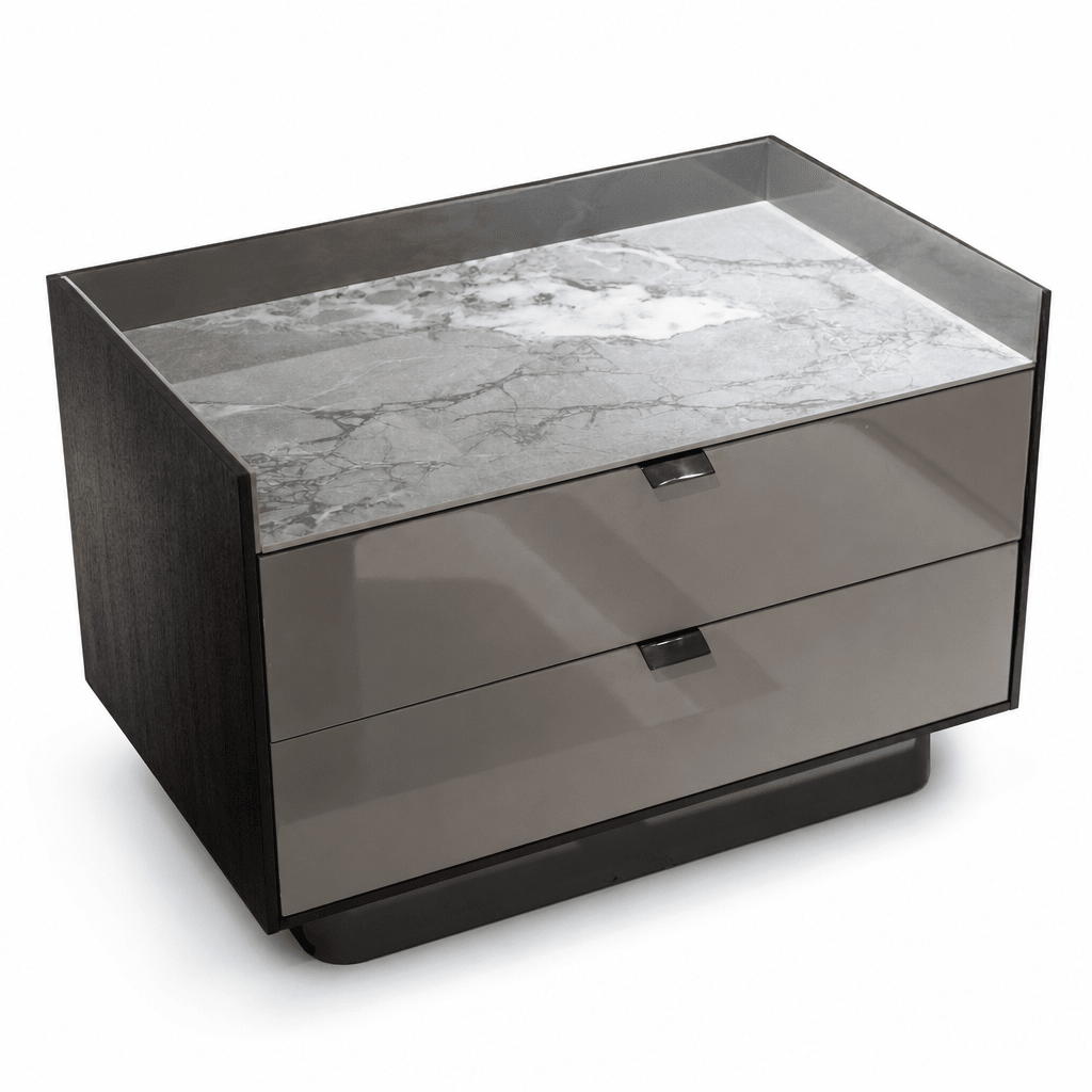 Refined Marble Nightstand - FURNIBLE.