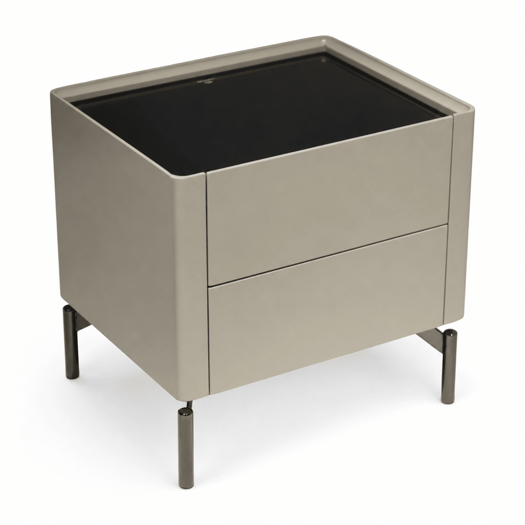 Refined Rectangular Nightstand - FURNIBLE.