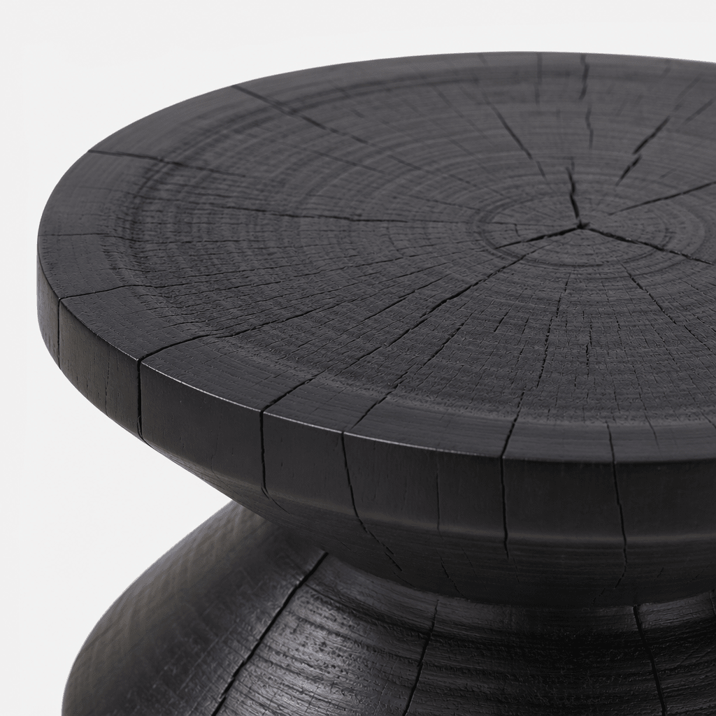 Ripple Charred Side Table - FURNIBLE.