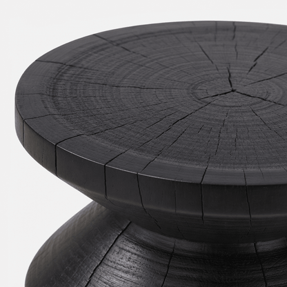 Ripple Charred Side Table - FURNIBLE.