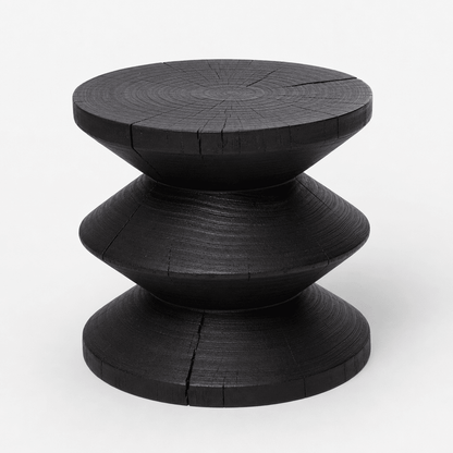 Ripple Charred Side Table - FURNIBLE.