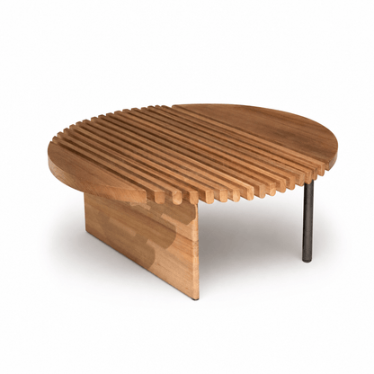 Rivulet Slatted Coffee Table - FURNIBLE.