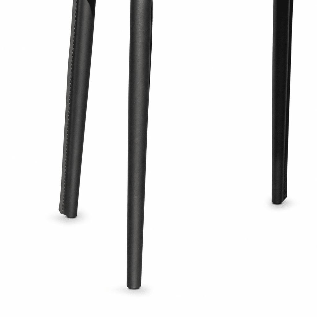 Rounded Leather Dining Chair - FURNIBLE.
