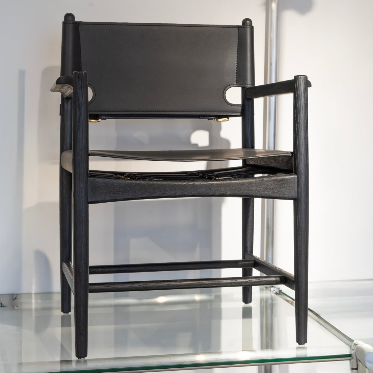 Saddle Leather Dining Armchair - FURNIBLE.