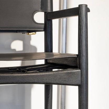 Saddle Leather Dining Armchair - FURNIBLE.