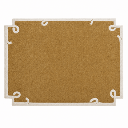 Scroll Border Tufted Rug - FURNIBLE.