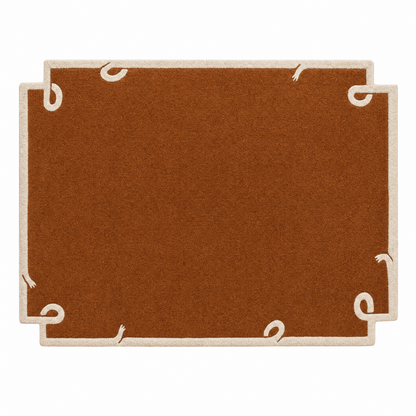 Scroll Border Tufted Rug - FURNIBLE.
