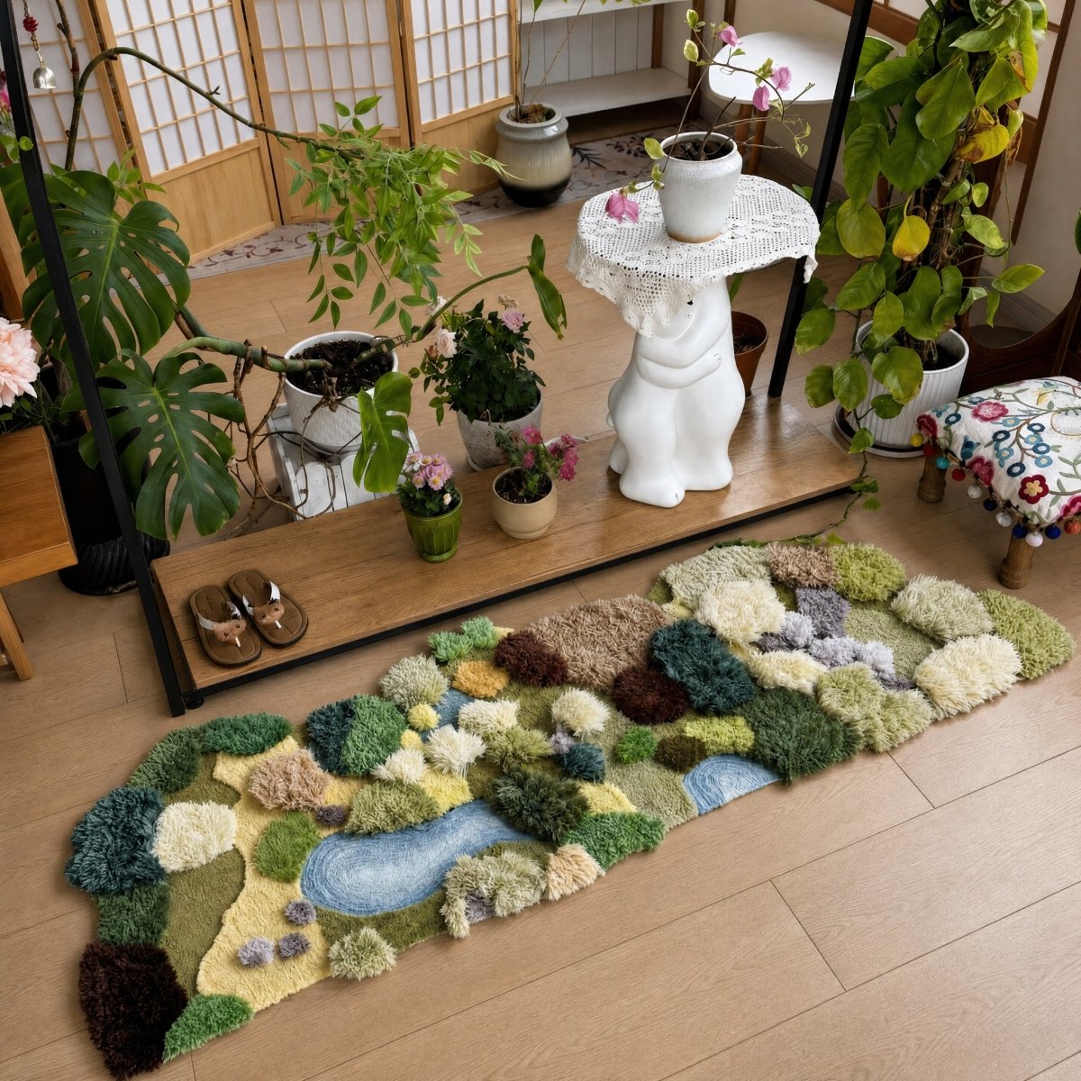 Sculpted Landscape Runner Rug - FURNIBLE.