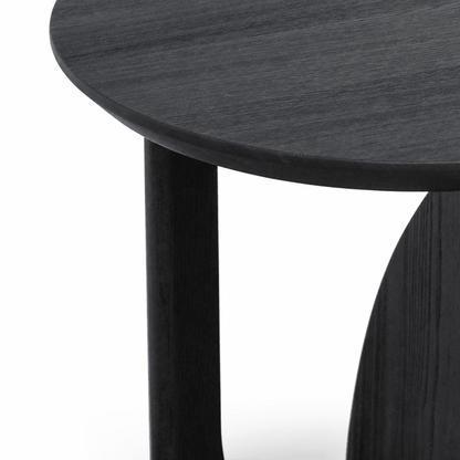Sculpted Noir Side Table - FURNIBLE.