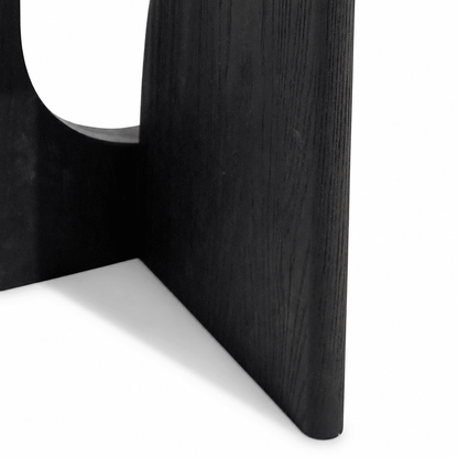 Sculpted Noir Side Table - FURNIBLE.