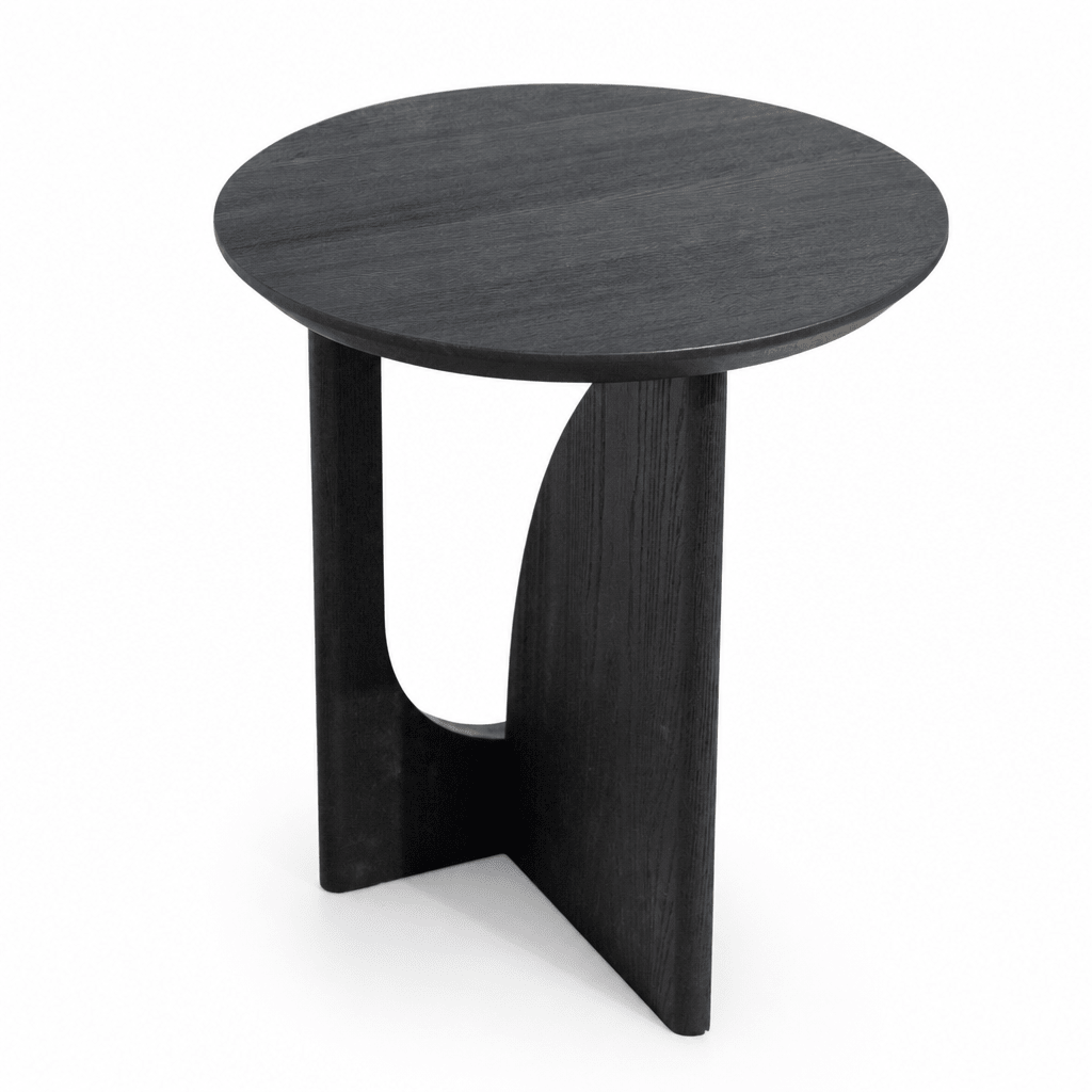 Sculpted Noir Side Table - FURNIBLE.