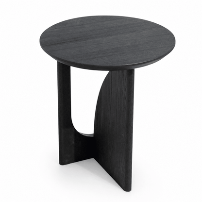 Sculpted Noir Side Table - FURNIBLE.