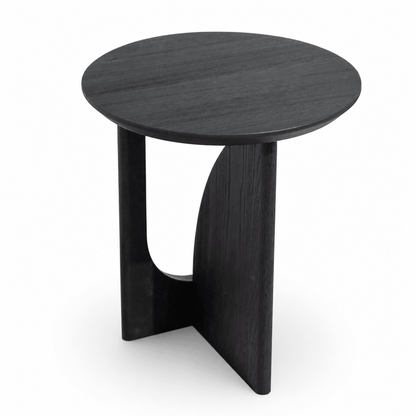Sculpted Noir Side Table - FURNIBLE.
