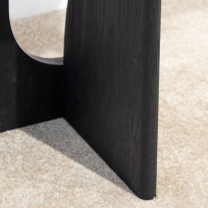 Sculpted Noir Side Table - FURNIBLE.