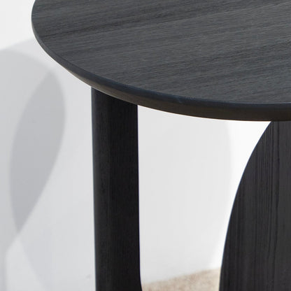 Sculpted Noir Side Table - FURNIBLE.