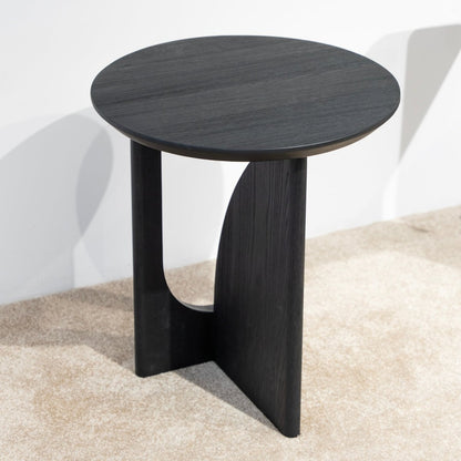 Sculpted Noir Side Table - FURNIBLE.