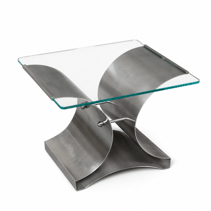 Sculpted Steel Side Table - FURNIBLE.