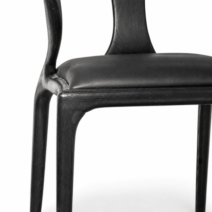Sculpted Wood Dining Chair - FURNIBLE.