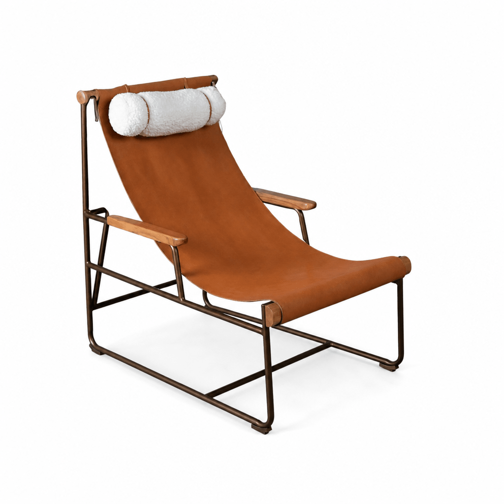 Sierra Leather Sling Lounger - FURNIBLE.
