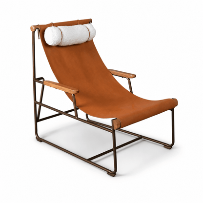 Sierra Leather Sling Lounger - FURNIBLE.