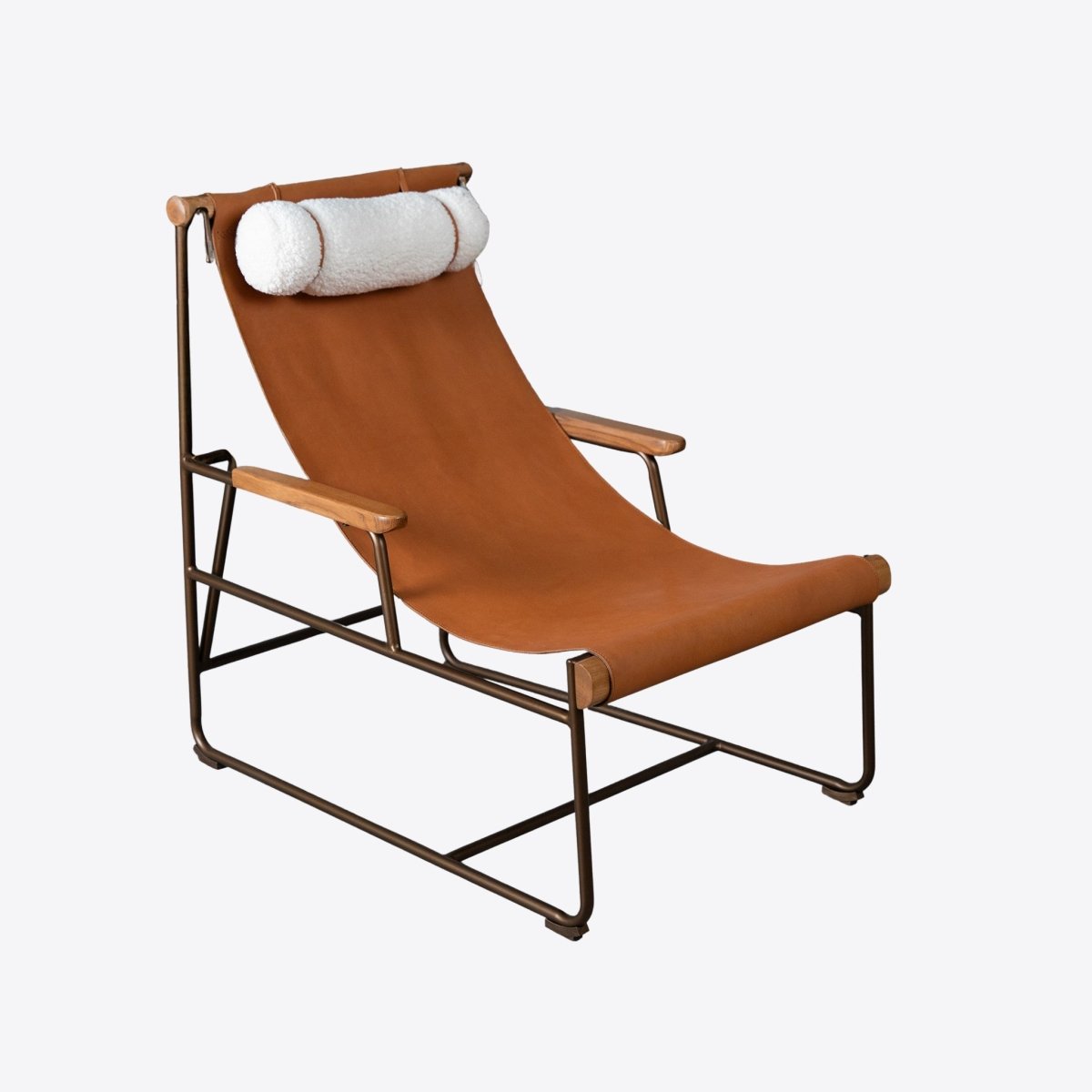 Sierra Leather Sling Lounger - FURNIBLE.