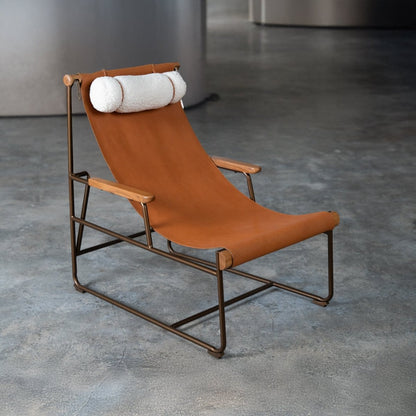 Sierra Leather Sling Lounger - FURNIBLE.