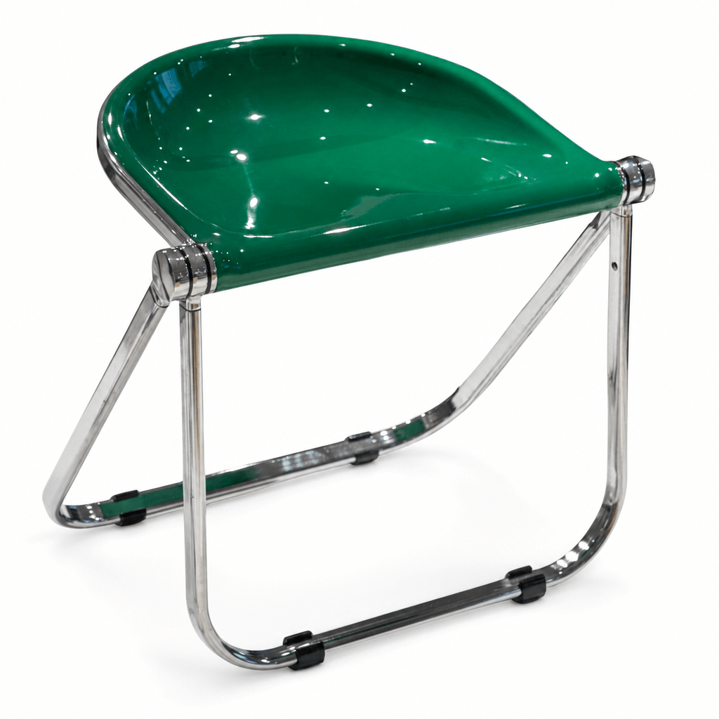 Sleek Chrome Folding Stool - FURNIBLE.