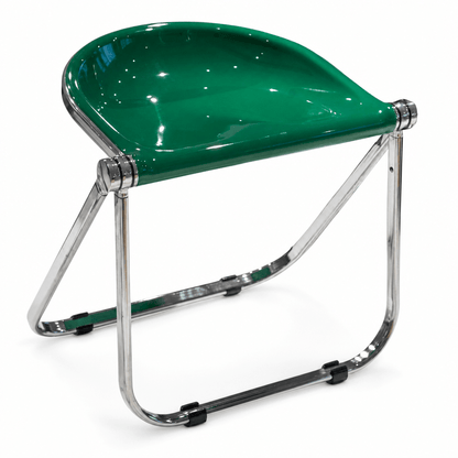 Sleek Chrome Folding Stool - FURNIBLE.