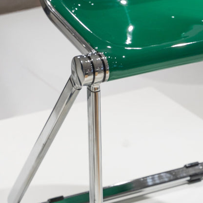 Sleek Chrome Folding Stool - FURNIBLE.