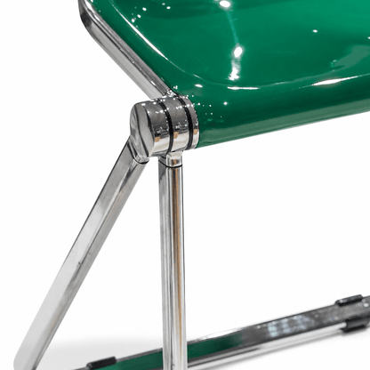 Sleek Chrome Folding Stool - FURNIBLE.