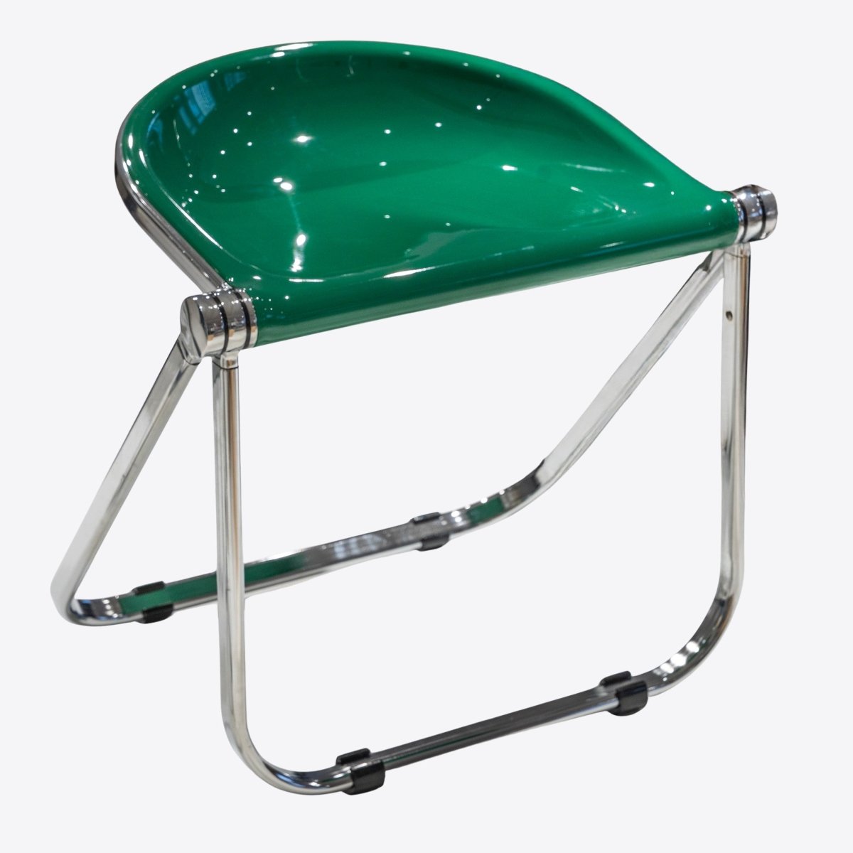 Sleek Chrome Folding Stool - FURNIBLE.