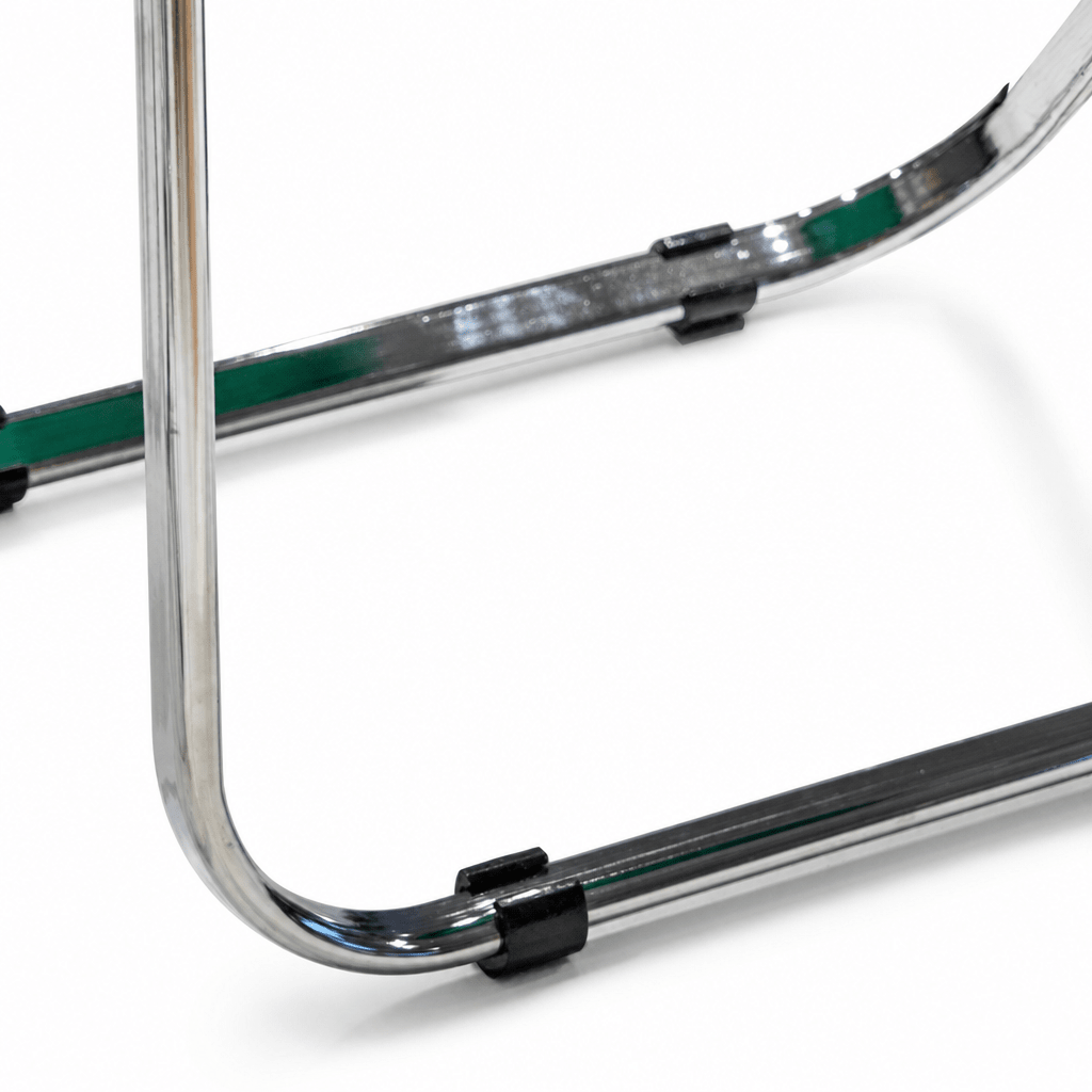 Sleek Chrome Folding Stool - FURNIBLE.
