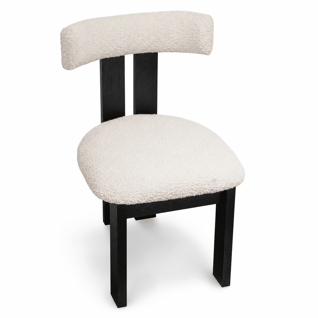 Soft Bouclé Dining Chair - FURNIBLE.