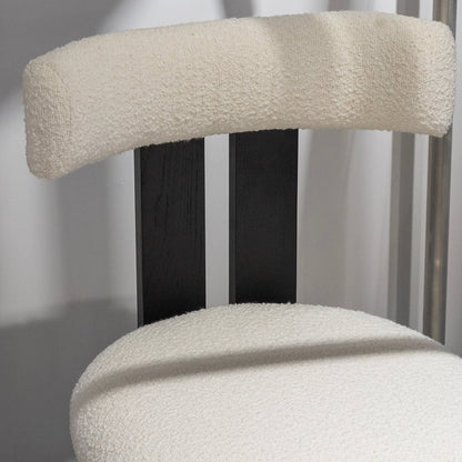 Soft Bouclé Dining Chair - FURNIBLE.