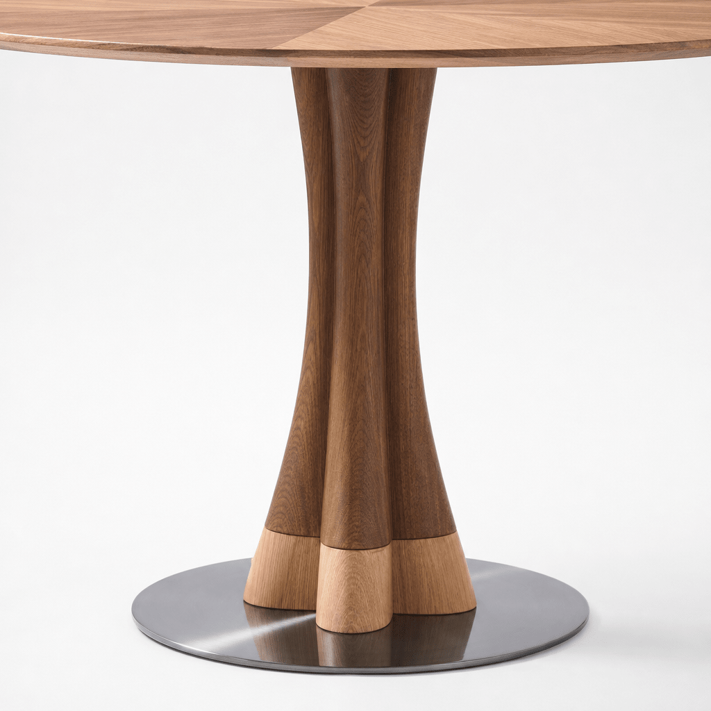 Solara Walnut Dining Table - FURNIBLE.