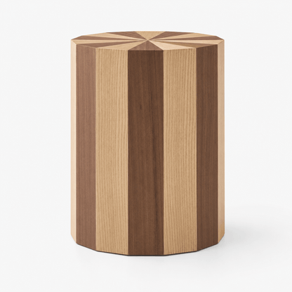 Stripe Parquet Side Table - FURNIBLE.