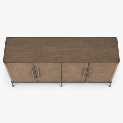Sunburst Walnut Sideboard - FURNIBLE.