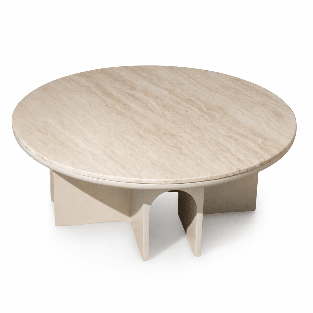 Travertine Arch Coffee Table - FURNIBLE.