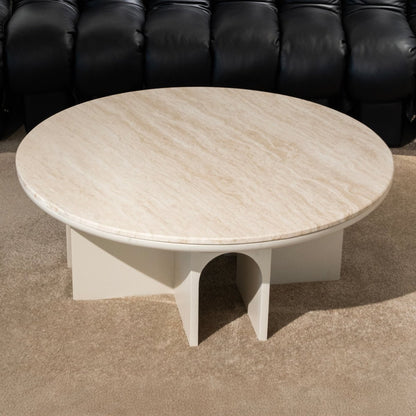 Travertine Arch Coffee Table - FURNIBLE.