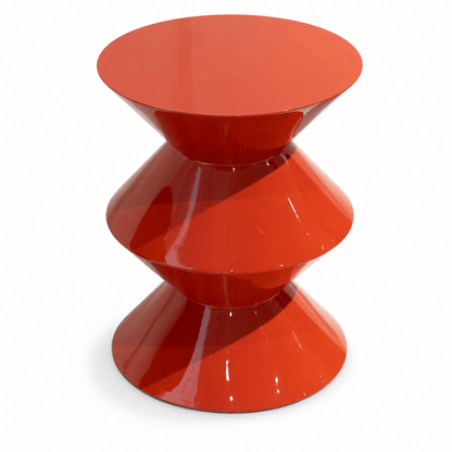 Vermillion Hourglass Accent Table - FURNIBLE.